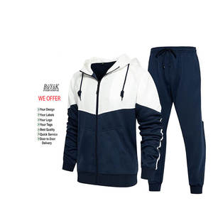 BuyUK ชุดกีฬา2ชิ้นดีไซน์ใหม่ล่าสุด,ชุดกีฬาชายมีโลโก้ที่ออกแบบเองได้ชุดวอร์มออกกำลังกายแบบลำลอง - Product Image 1