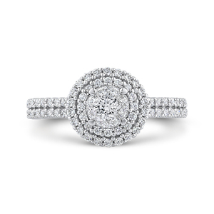 1.00Carat (ctw) 14K White Gold Classic Cut Diamond Micro Insert Prong Set Bridal Engagement Wedding <b>Ring</b> Sheetal Diamonds Ltd - Product Image 1
