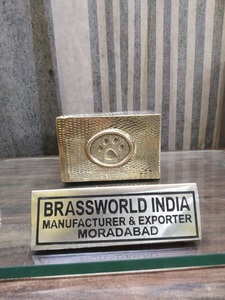 Caja brillante de latón para suministros funerarios, urna de cremación de pata de Mascota - Product Image 2