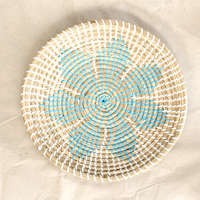 Assiette murale artisanale Viettime en jonc de mer tressé style bohème pour restaurants, hôtels, boutiques de cadeaux (vente en gros)