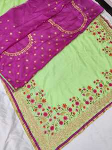 Robe indienne en soie, nouvelle collection de vêtement de printemps, attrayant, riche, broderie de diamant, fixe à chaud, vêtements de fête, saree avec chemisier, pièce de femme - Product Image 3