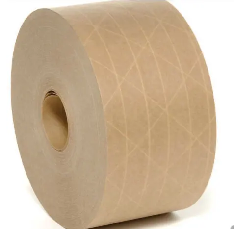 Water-Activated packaging Tape Brown Reinforced Kraft Paper Tape gummed tapee