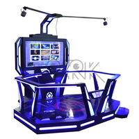 Plateforme de marche dans l'espace de réalité virtuelle de technologie futuriste, simulateur de réalité virtuelle 9D, machine de jeu d'arcade à vendre, Golden Ford Coin Pusher