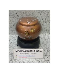 Odyssey โกศเผาสำหรับสัตว์เลี้ยงที่ใช้ในงานศพดีไซน์รูปอุ้งเท้าสัตว์เลี้ยงทำจากทองเหลืองและเหล็กสีน้ำตาลสไตล์อเมริกันอินเดีย - Product Image 1