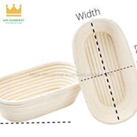 Panier à pain ovale en acier inoxydable, panier de 10 pouces, Set de serviette Banaton pour la cuisson de la pâte en forme de brocart