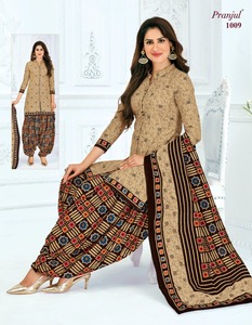 Combinaison décontractée Salwar avec Dupata pour femmes, vêtement en coton, conception imprimée, ensemble de matériel fait à la main, exportation royale - Product Image 5