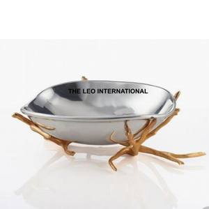 ชามเคลือบทองทรงกลมทำด้วยมือทำด้วยมือทำจากโลหะอลูมิเนียมชามตกแต่งคุณภาพ - Product Image 2