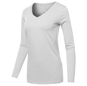 Soldes d'été 2026 : T-shirts pour femmes à manches longues et col en V, style personnalisé, chemises de sport pour femmes, chemises de gym pour dames - Product Image 2