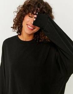 Sudadera informal de cuello redondo para mujer, suave, de algodón, cómoda, estilo urbano. - Product Image 3