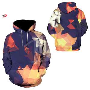 Pull à capuche personnalisé 3D imprimé par sublimation prix de gros sweats à capuche en tissu polyester avec impression de logo personnalisé pour hommes femmes - Product Image 3