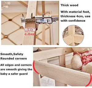 Cama de casa de madera maciza para niños - Product Image 5