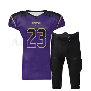 Camisetas y pantalones de fútbol personalizados de poliéster 100%, conjuntos de uniformes de fútbol americano para adultos y jóvenes, estilo - Product Image 1