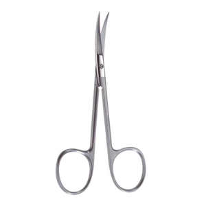 Tijeras de acero inoxidable con patrón sueco Iris, fuente de alimentación Manual de 4,25 ''(11cm), curva recta para base de instrumentos quirúrgicos - Product Image 3