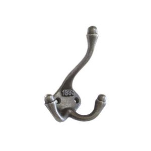 ตะขอแขวนเสื้อคู่ติดผนังสำหรับตกแต่งบ้านแนววินเทจสีดำโลหะสีขาวแบบชนบทเทคนิคการหล่อเหล็ก - Product Image 1