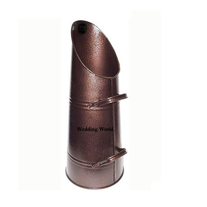 Seau à allume-feu en métal noir, forme ronde, articles de jardin, seau à cendres, seau à charbon de haute qualité et de luxe - Product Image 3