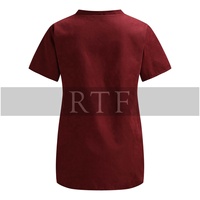 Uniforme d'infirmière, T-shirt décontracté à manches courtes pour femmes, T-shirt en col en v, uniforme de clinique, chemisier ample, uniforme