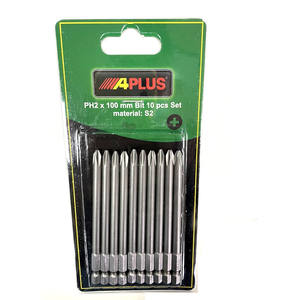 APLUS Embouts à percussion Phillips GTB-PH2100RSA, PH2 X 100mm, Type Phillips, 10 pièces/ensemble - Product Image 1