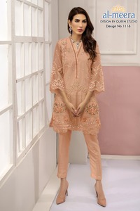 Robes traditionnelles pakistanaises / Robe d'été Vêtements pour femmes / Dernier design de Kurti en soie - Product Image 3