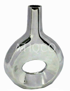 Florero de Metal de aluminio pulido brillante, hermosa decoración de Hotel de estilo costero para florero de suelo, soporte de flores - Product Image 4