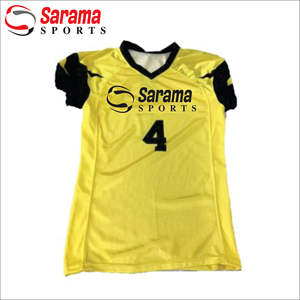 Ensemble de sport, uniforme avec impression numérique par sublimation, pour le football américain, matériel sergé, orange, rouge, 10 pièces - Product Image 2