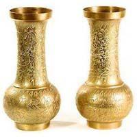 Golden brass Decorative Set <b>Vase</b> for Living Room Tab with Stand Planter Pots from Indian manufacturer - Product Image 4