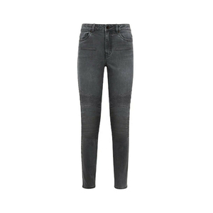 Pantalones vaqueros con corte de bota aprobados por CE para mujer, pantalones vaqueros de motorista con clasificación AA, lavados con enzimas, precios al por mayor directos de fábrica - Product Image 3