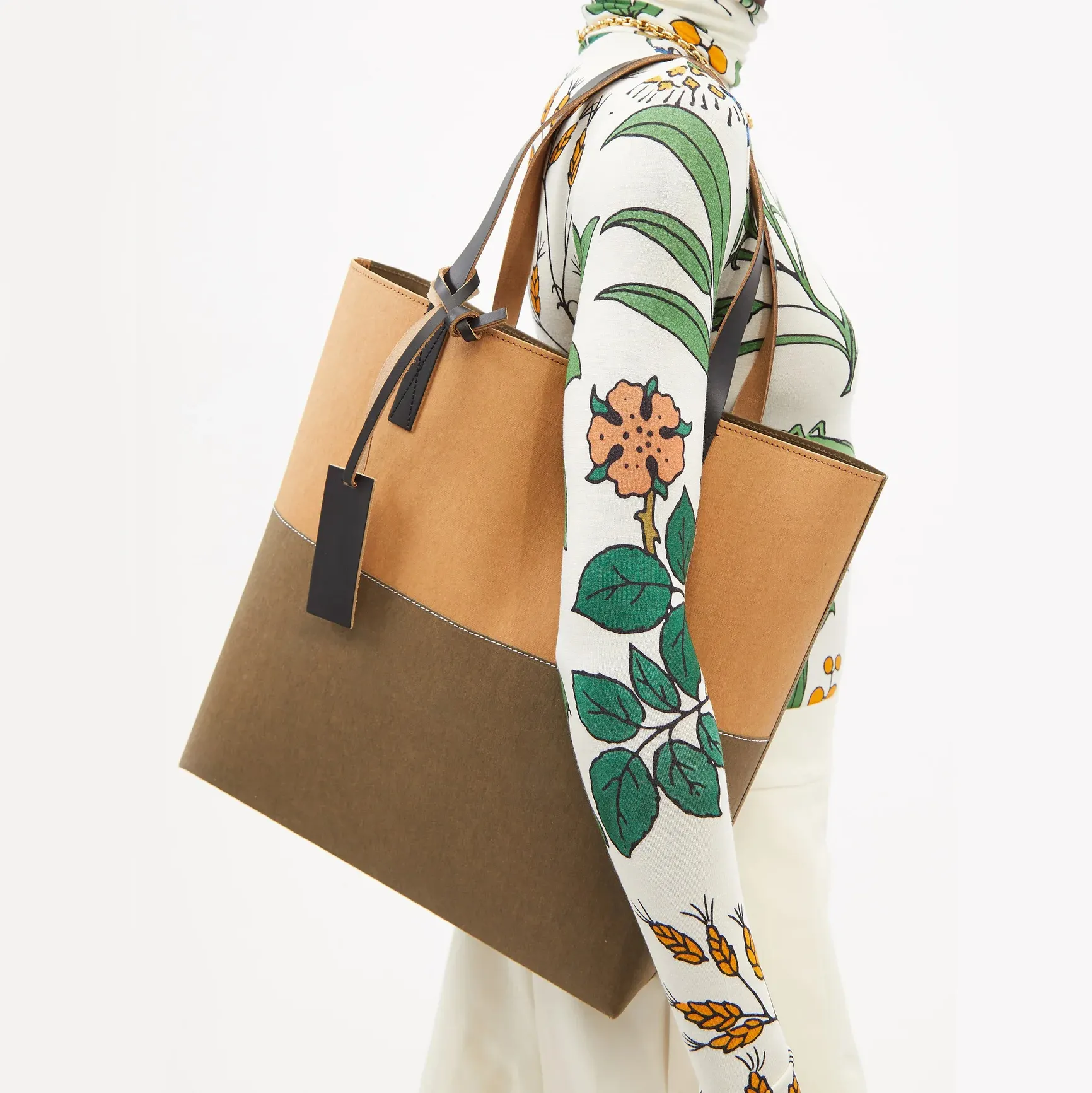 Pakistan Vervaardigd Handgemaakte Cadeau Strand/Winkelen Carrier Canvas + Lederen Designer Vrouwen Tote Bag