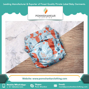 Pañal de tela de algodón puro reutilizable para bebé, de la India - Product Image 2