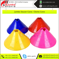 Kubah Latihan Sepak Bola Jumbo Saucer Cone, Tinggi 15 cm dan Diameter Dasar 30 cm, Plastik Tahan Lama untuk Olahraga