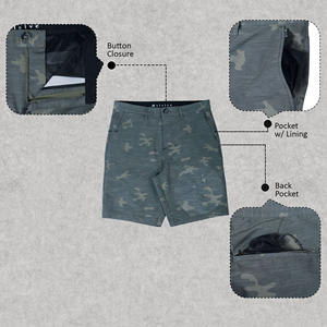 Pantalones cortos de tabla híbridos sublimados de diseño superior Premium personalizado para hombre, pantalones cortos de tabla de pesca elásticos de 4 vías, pantalones cortos de pesca sublimación 2025 - Product Image 4