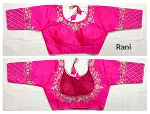 Lehenga-tela de seda pesada india, bordada, secuencia de trabajo, saree, blusa - Product Image 5