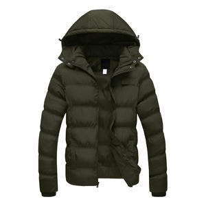 Abrigo acolchado con capucha de diseñador pesado para hombre, chaqueta de invierno con capucha y cremallera para hombre - Product Image 5