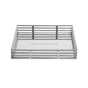 Bandeja decorativa con espejo, bandeja con diseño de paisaje y asas de Metal, fabricante y venta al por mayor - Product Image 4