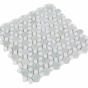 بلاط فسيفساء رخامي مصقول بلون أخضر مينغ من سنتشري موزاييك لتزيين الجدران - Product Image 2