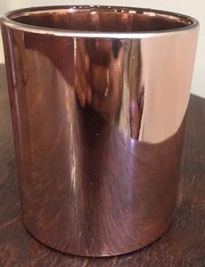 Élégant Porte-bougie en Verre Plaqué Or Rose avec Impression UV, Décoration d'Intérieur, Noël, Taj International - Product Image 5