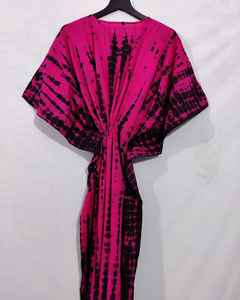 Robe longue à teinture par nouage pour femme, caftan tendance, modèle, vente en gros - Product Image 5