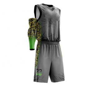 Uniforme de basket respirant grande taille 100% polyester à séchage rapide sans manches - Product Image 1