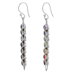Hot Selling 925 Sterling Silver Dangle <b>Earring</b> Multi- Stone Gemstone for Weddings Parties or Gifts - Product Image 2