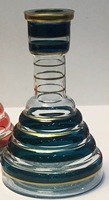 Chicha Farida en verre égyptien, mini, 24, base de chicha, vase, technique miroir, flacon, type courbé, peint à la main, gravé, multicolore