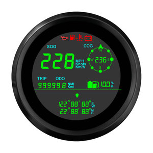 Compteur de vitesse rond numérique, électrique, pour moto de course et bateau, avec batterie, affichage de haute précision, GPS, jauge de vitesse 85mm - Product Image 3