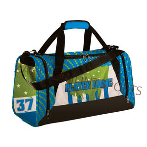 Bolsa de viaje personalizada para Gimnasio Deportivo tela de poliéster con cremallera de algodón altamente personalizable impresión por sublimación personalizada - Product Image 4