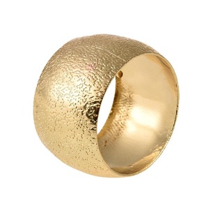 Gold Plated Napkin Ring Superior Quality Handmade Wholesale Napkin Ring Rounded Shape Gold Plated Luxury Metal Napkin Ring - Product Image 1