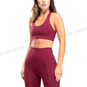 Venta al por mayor de Sujetador deportivo de las mujeres impresas logotipo personalizado de alto impacto gimnasio entrenamiento ropa deportiva con la posición del logotipo frontal - Product Image 2