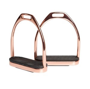 Shemax caballo ecuestre Filis estribos Acero inoxidable oro rosa - Product Image 5