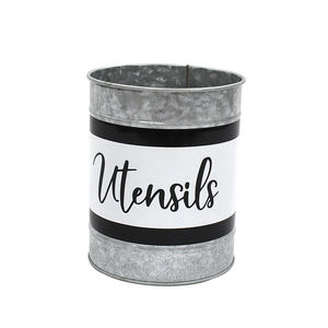 Soporte de utensilios de cocina, utensilio de Metal galvanizado rústico de acero para decoración de granja - Product Image 1