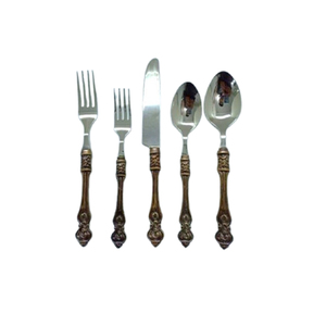 <b>Cutlery</b> <b>Golden</b> Stainless Steel & Metal Handle with Gold Finishing Flatware <b>Sets</b> Hot Selling Dinner Ware - Product Image 1