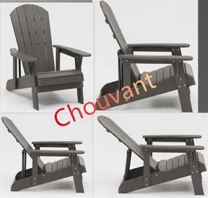 Muebles de exterior para jardín, silla impermeable de plástico Adirondack, silla de madera para Patio, personalizada con HIPS