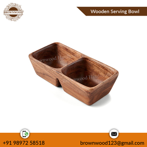 Bol de service en bois d'acacia au design personnalisé Bol en bois durable pour salade de fruits multi-usage pour la décoration de table à bas prix - Product Image 2