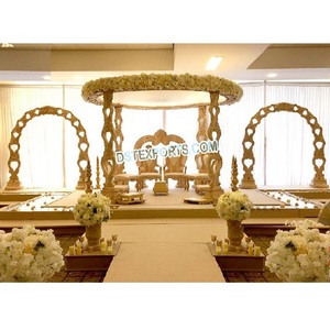 Mandap de madera con diseño de corazón para boda, bonito Mandap de boda, decoración de boda india - Product Image 1