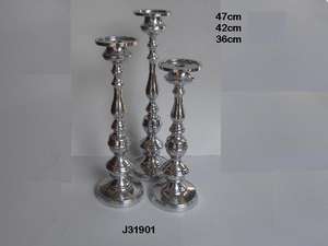 Bougeoir moderne en fonte d'aluminium à double disque et à tige haute dans un miroir pour la décoration de la maison - Product Image 2